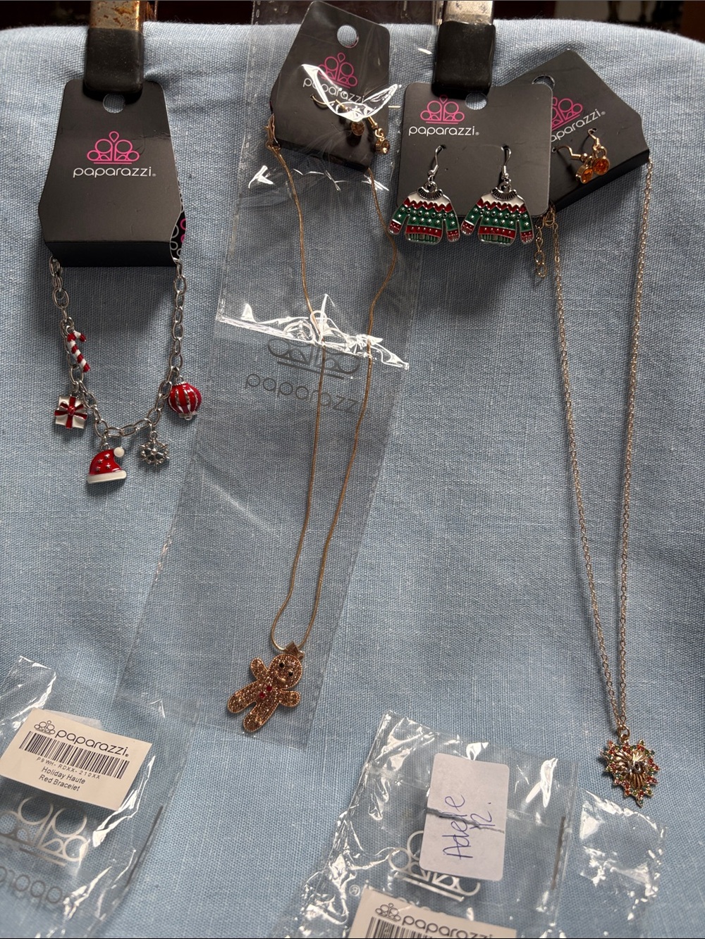 paparazzi Red Green Gold Holiday Charm Jewelry Lot